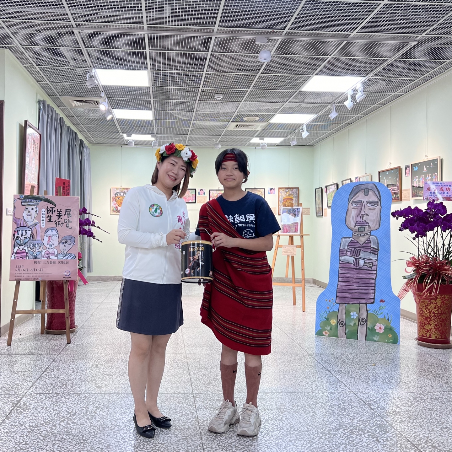 國聲「三五藝廊」03回展-社頭朝興國小師生美術展覽開幕茶會