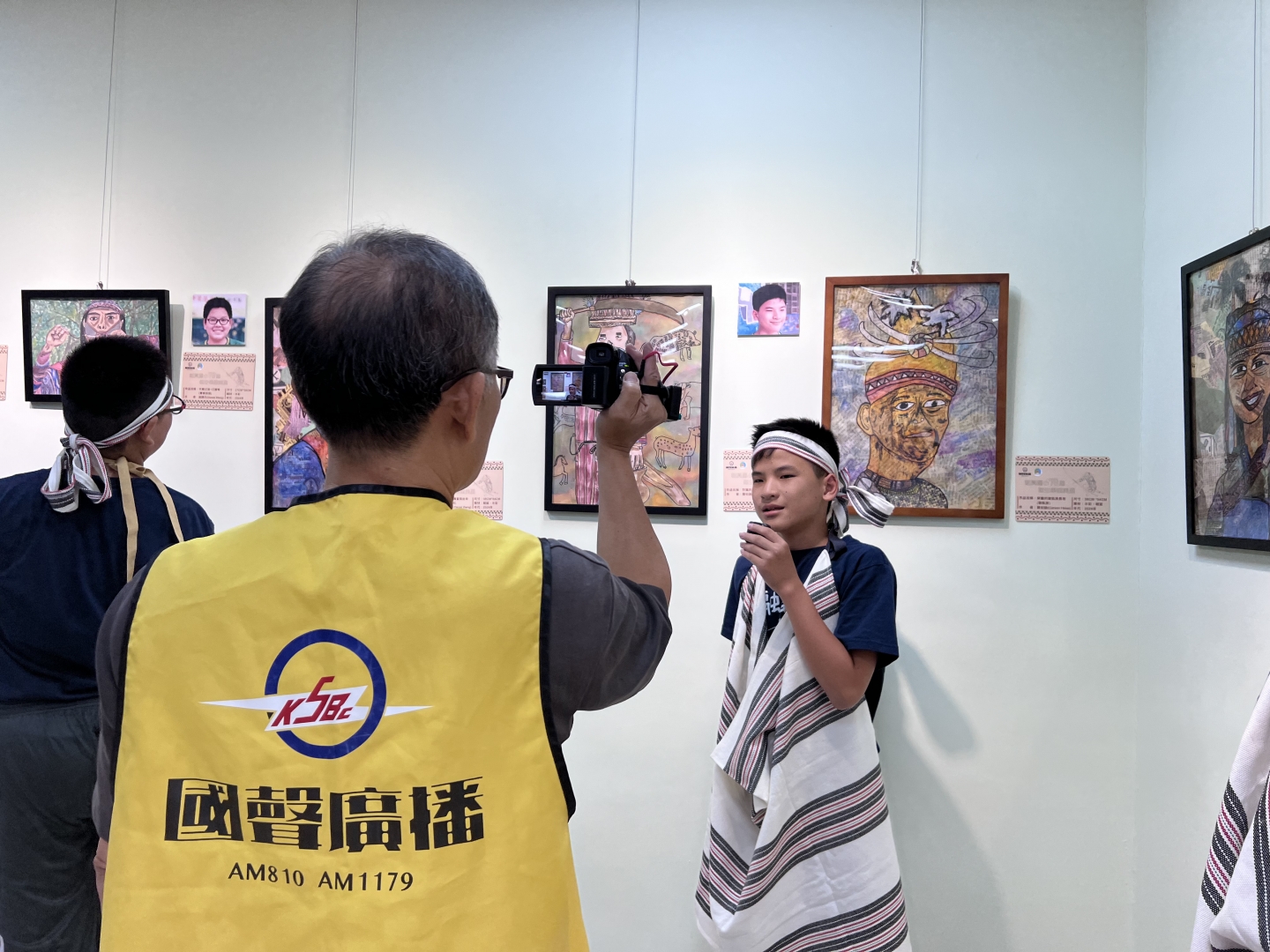 國聲「三五藝廊」03回展-社頭朝興國小師生美術展覽開幕茶會