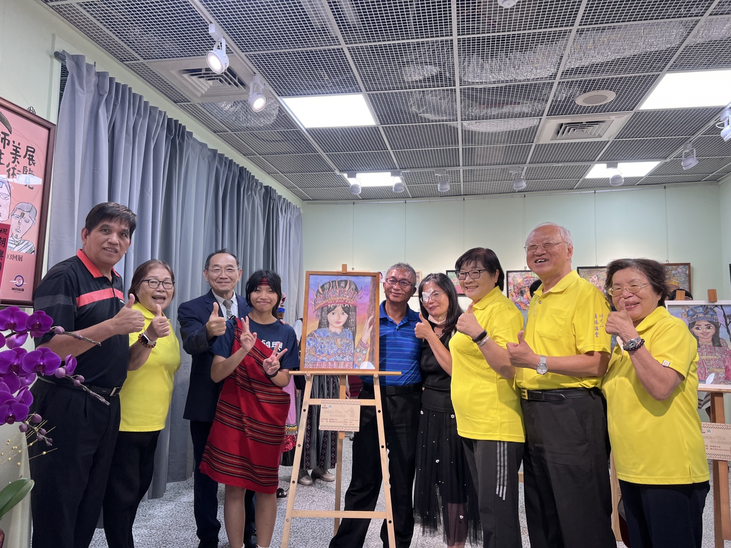 國聲「三五藝廊」03回展-社頭朝興國小師生美術展覽開幕茶會